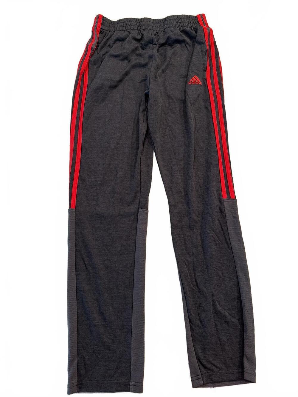 Adidas Boys Black Red Athletic Pants 18/20 XL